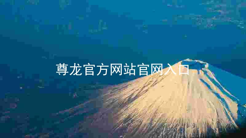 尊龙官方网站官网入口